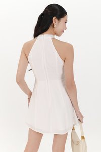 Taeri Tie Romper Dress in White