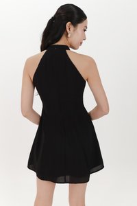 Taeri Tie Romper Dress in Black