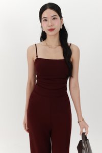 Jennie Jogger Co-ord Top in Berry Brown