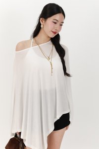 Ophelia One Shoulder Two Piece Top Set in White