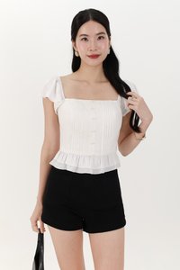 Fiora Flutter Top in White