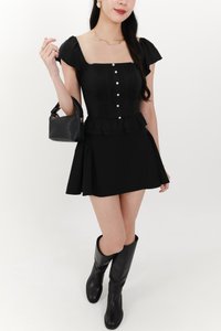 Silvie Side Flare Skorts in Black