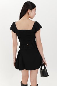Silvie Side Flare Skorts in Black