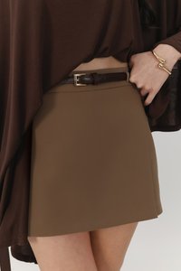 Becca Belted Skorts in Brown