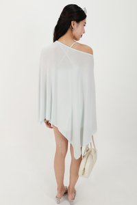 Ophelia One Shoulder Two Piece Top Set in Ice Blue
