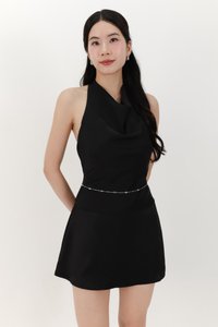 Sophie Satin Co-ord Set in Black
