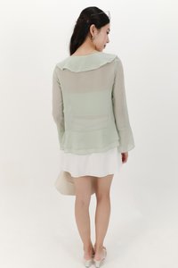 Rellie Ruffles Two-Piece Top in Mint