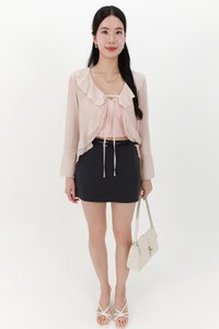 Becca Belted Skorts in Dark Grey
