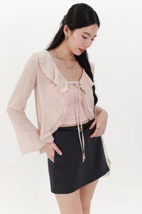 Becca Belted Skorts in Dark Grey