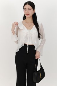 RESTOCKS | Rellie Ruffles Two-Piece Top in White