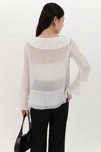 RESTOCKS | Rellie Ruffles Two-Piece Top in White