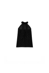 Demi Dotted Halter Top Set in Black
