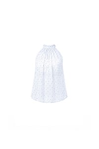 Demi Dotted Halter Top Set in Light Blue
