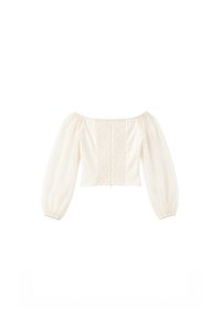 Oli Off-shoulder Corset Top in Pale Yellow