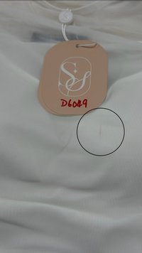 DEFECT | Mia Mesh Overlay Sleeved Top in White in S