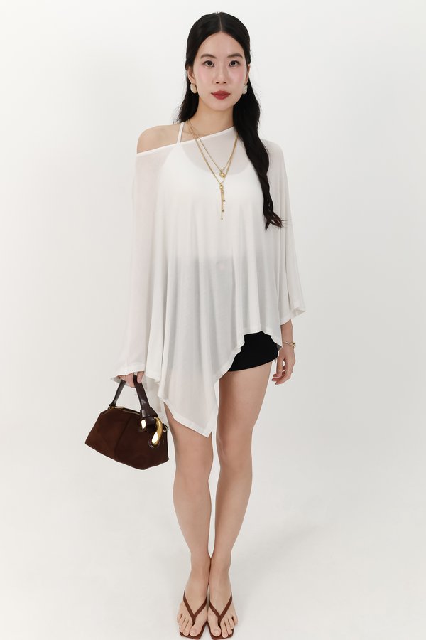 Ophelia One Shoulder Two Piece Top Set in White