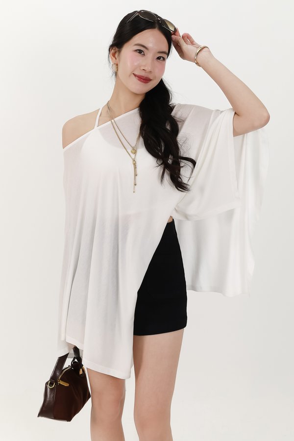 Ophelia One Shoulder Two Piece Top Set in White
