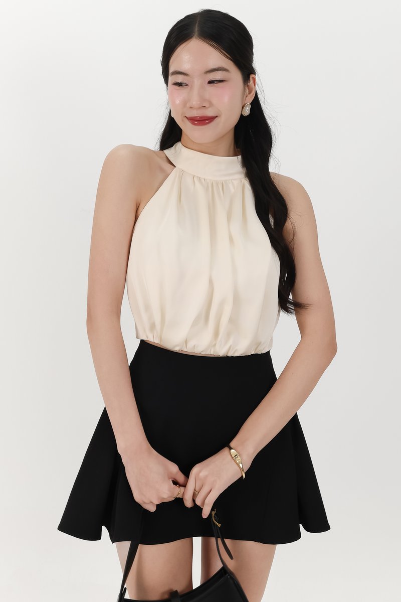 Heralyn Halter Top in Light Yellow