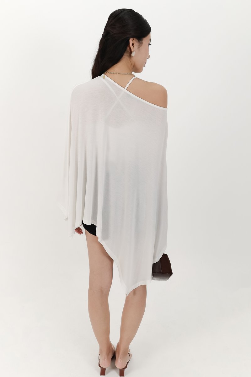 Ophelia One Shoulder Two Piece Top Set in White