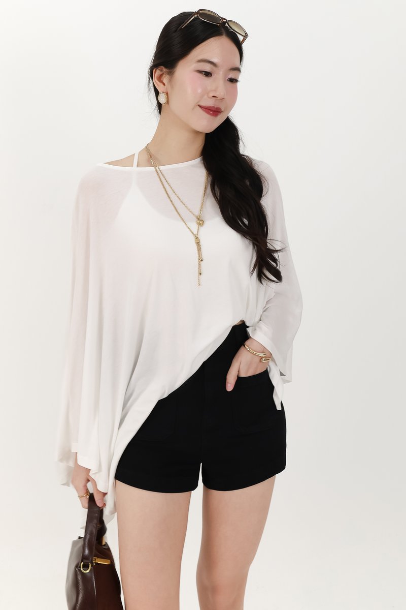 Ophelia One Shoulder Two Piece Top Set in White