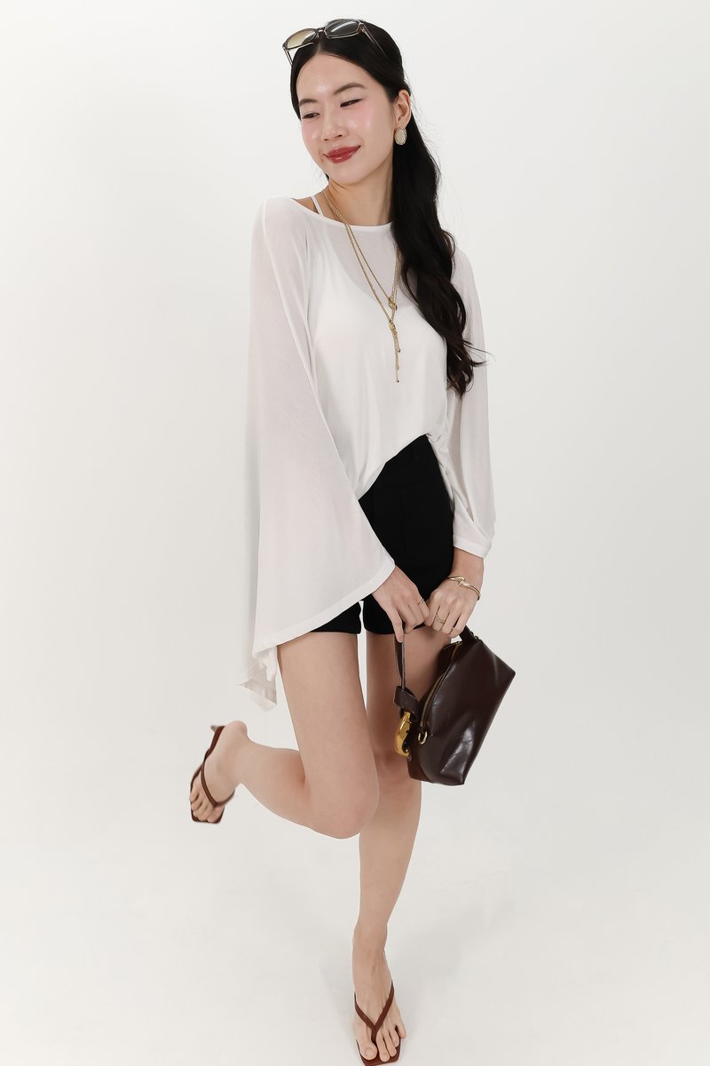 Ophelia One Shoulder Two Piece Top Set in White