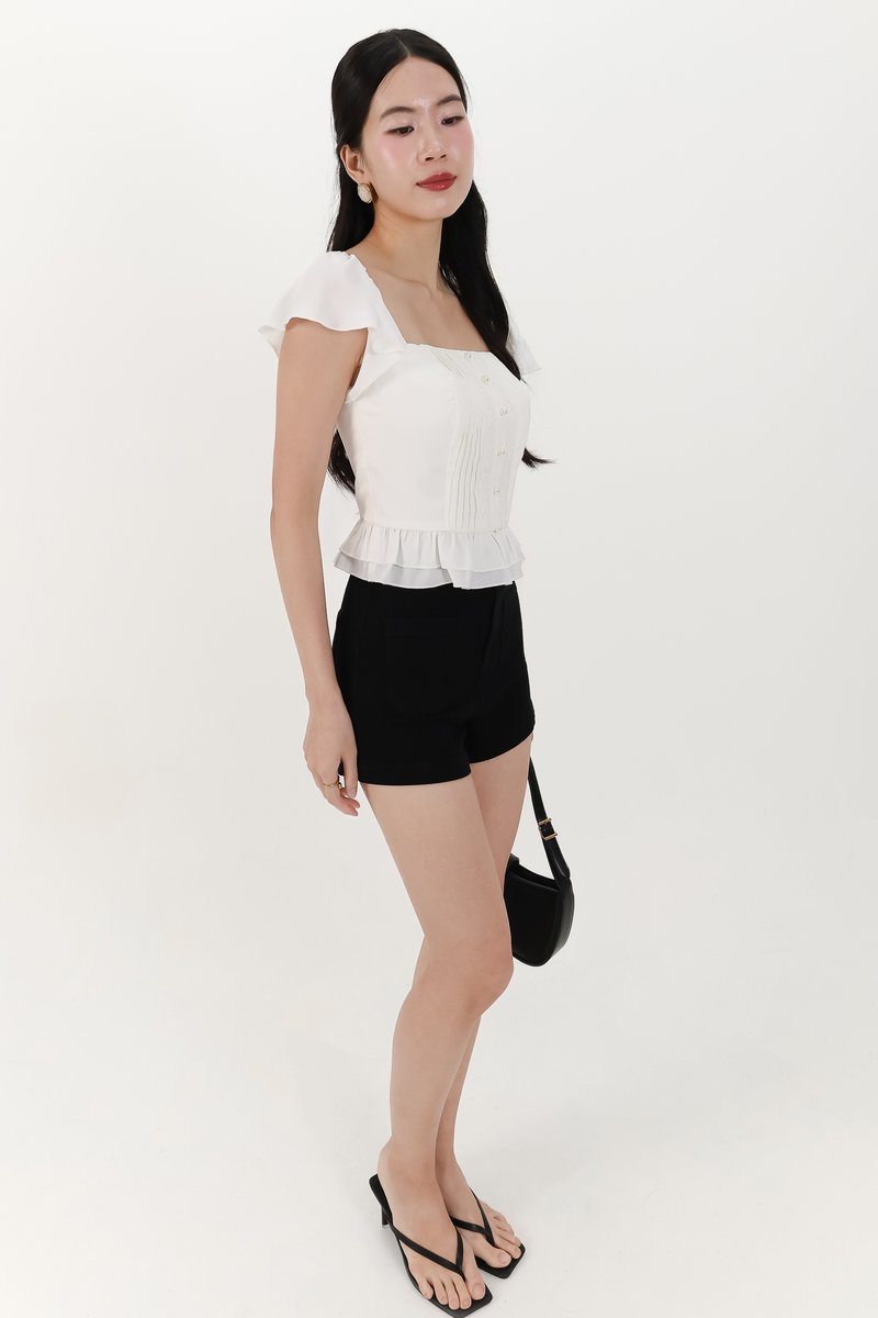 Fiora Flutter Top in White