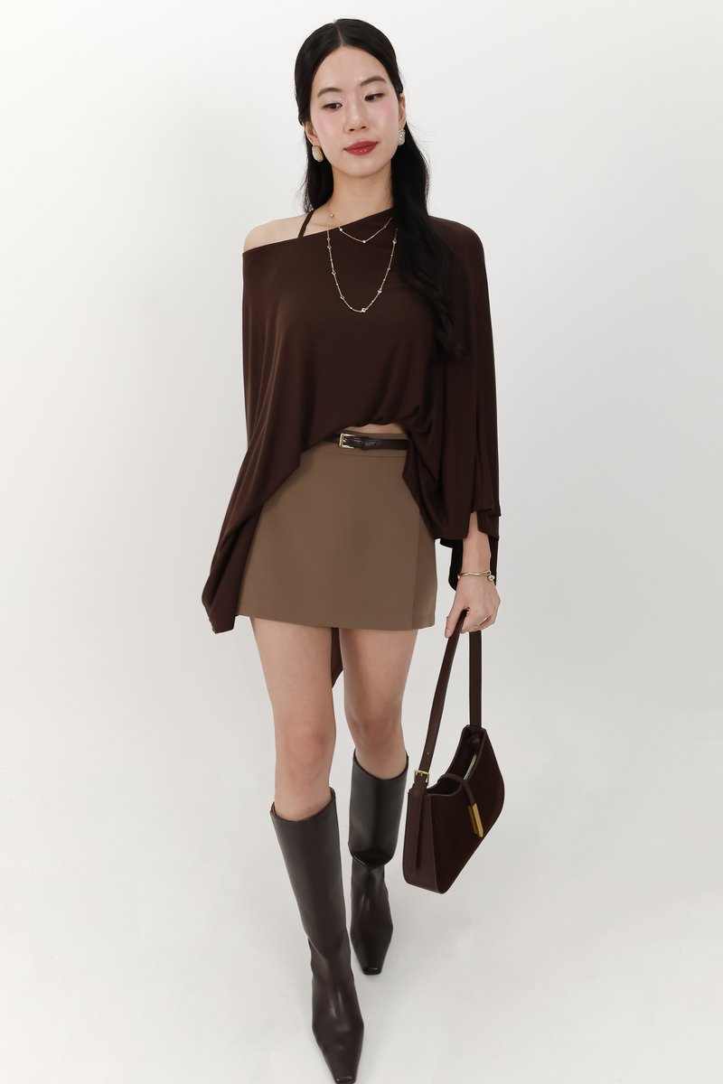 Becca Belted Skorts in Brown