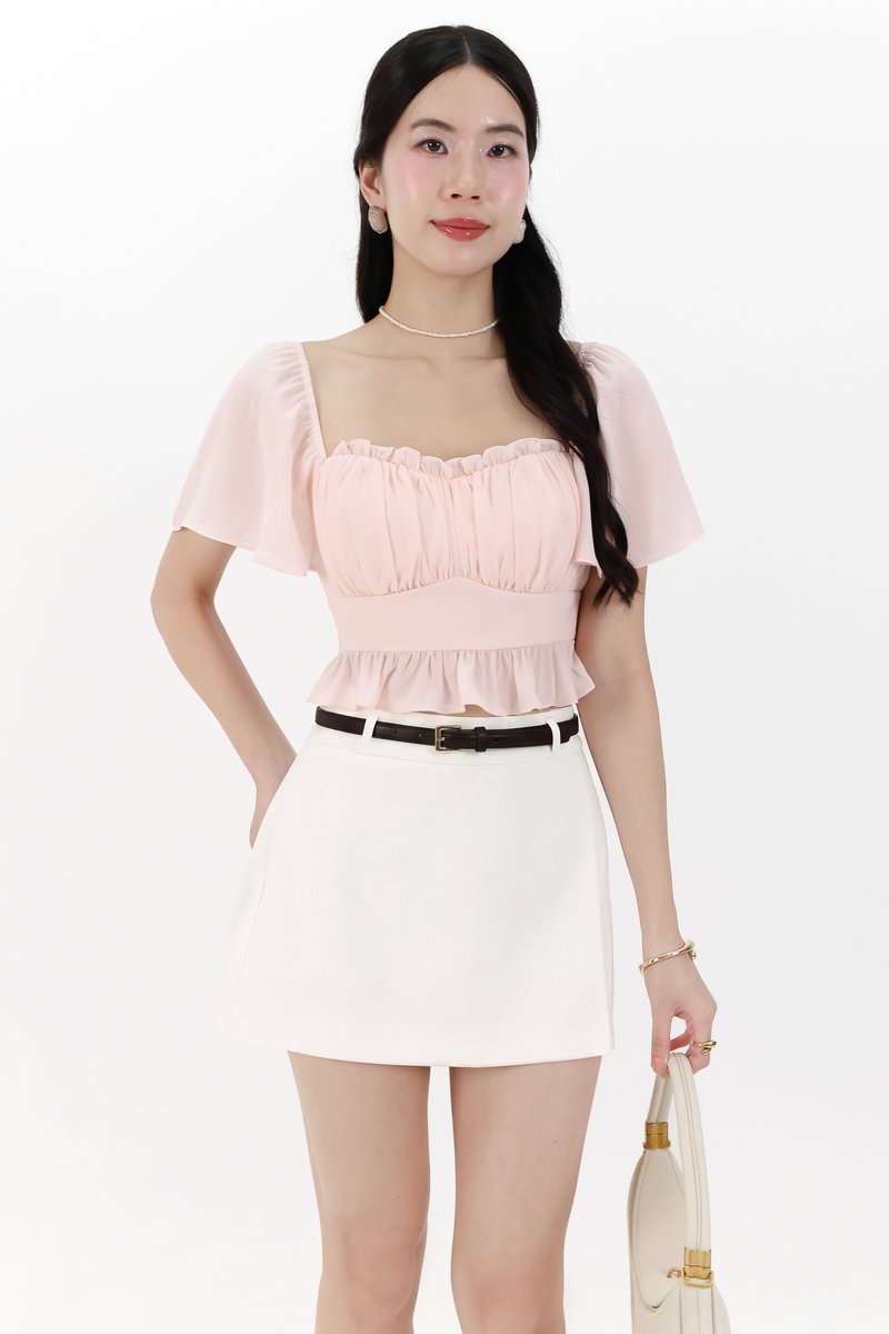 Becca Belted Skorts in White