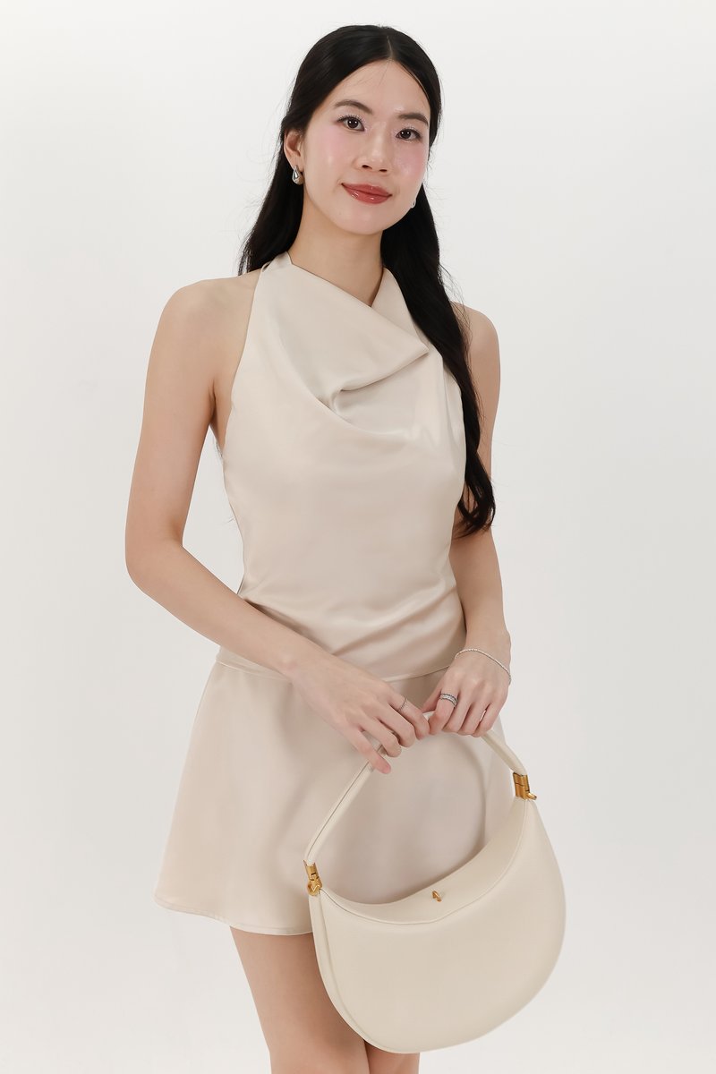 Sophie Satin Co-ord Set in Light Champagne