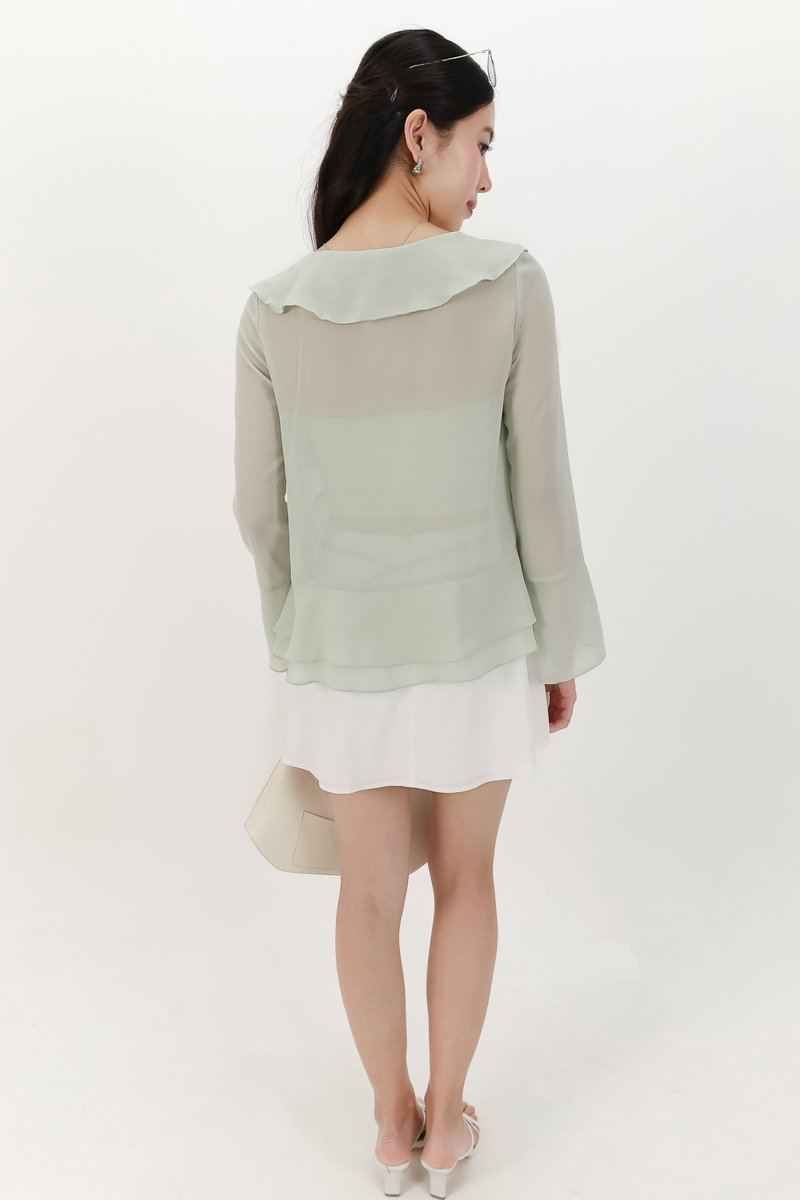 Rellie Ruffles Two-Piece Top in Mint