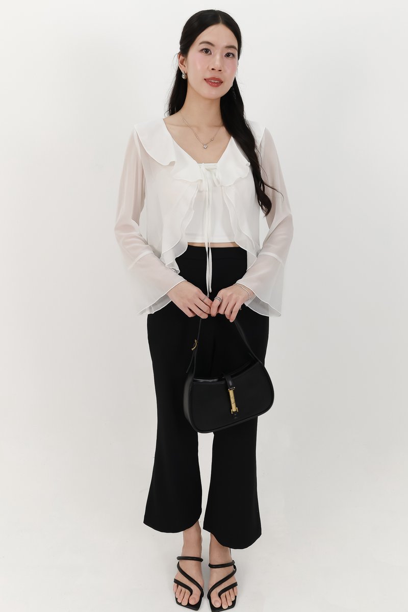 RESTOCKS | Rellie Ruffles Two-Piece Top in White