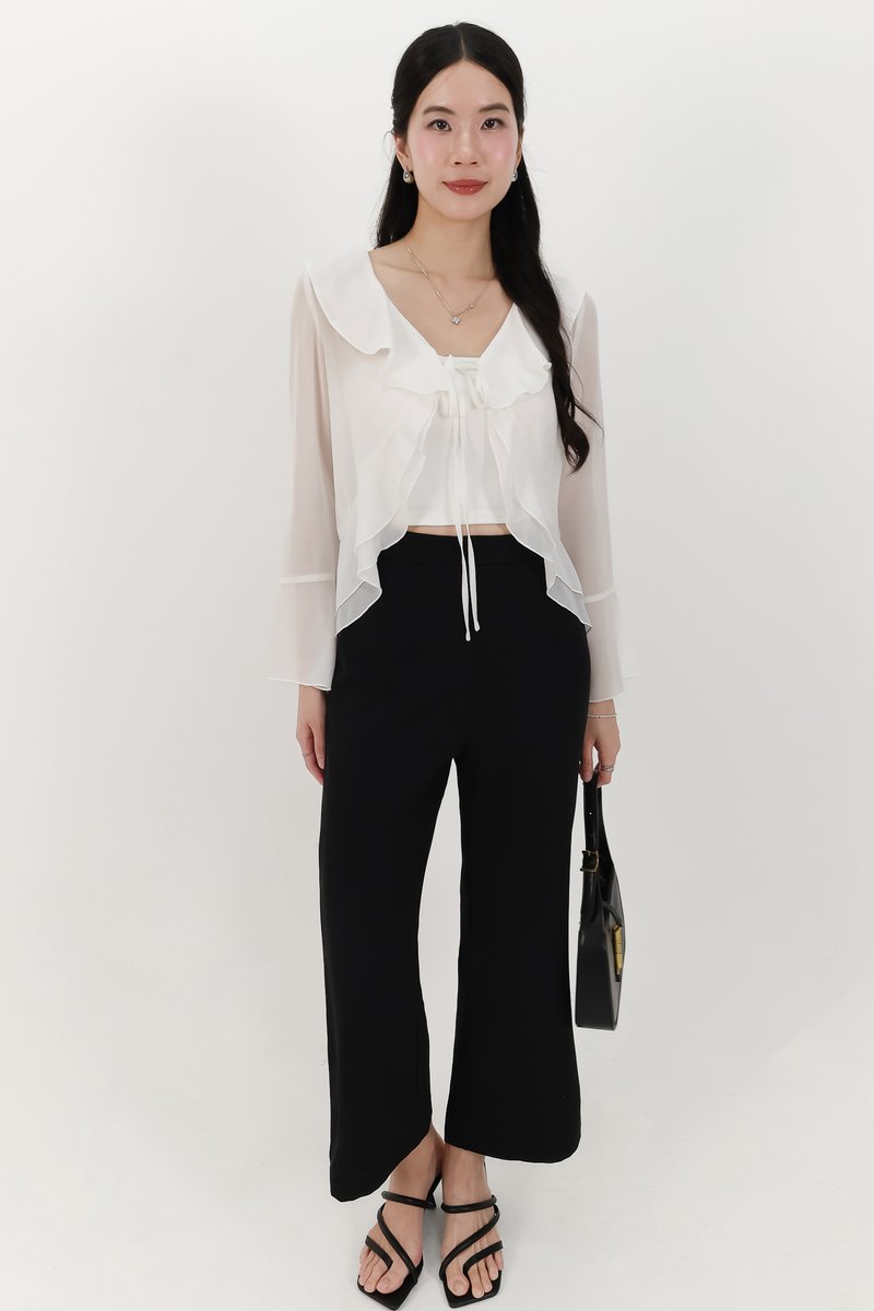 RESTOCKS | Rellie Ruffles Two-Piece Top in White