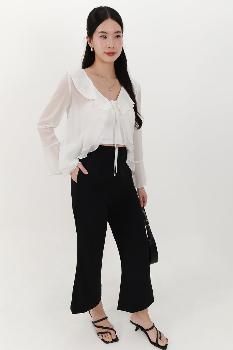 RESTOCKS | Rellie Ruffles Two-Piece Top in White