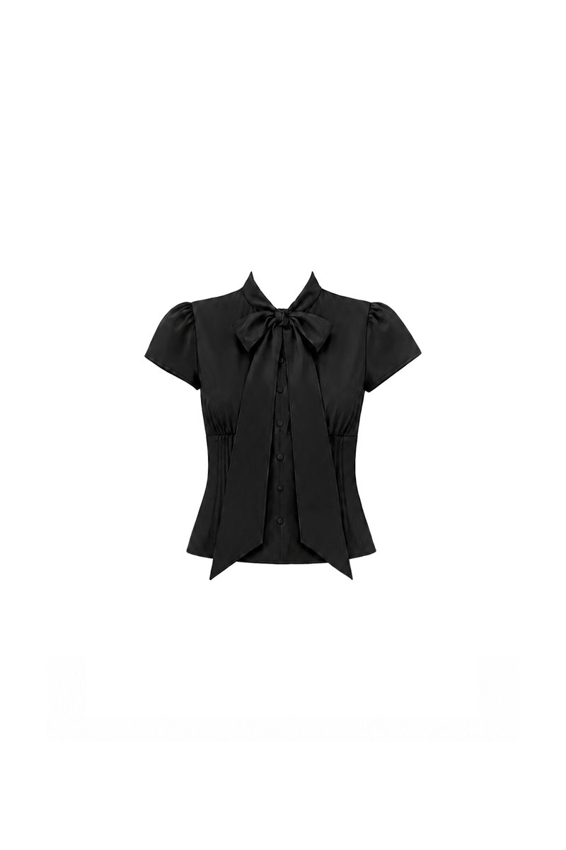 Claudia Co-ord Top in Black