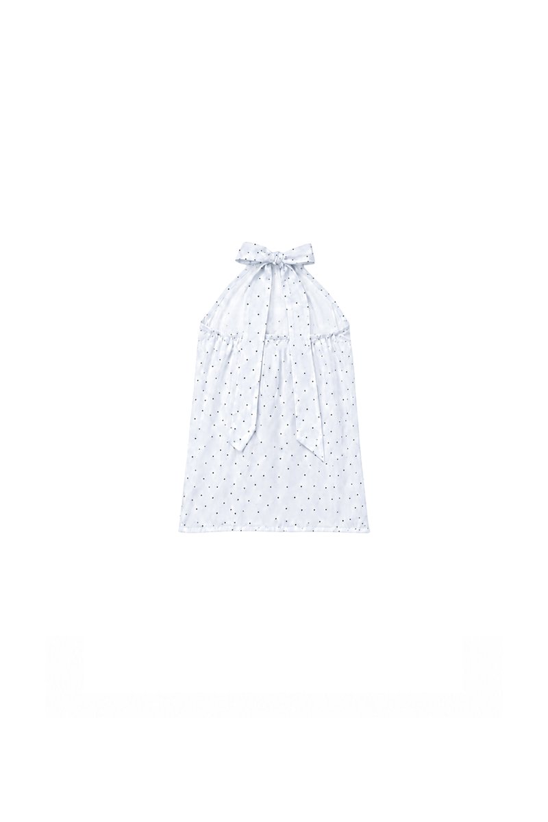 Demi Dotted Halter Top Set in Light Blue