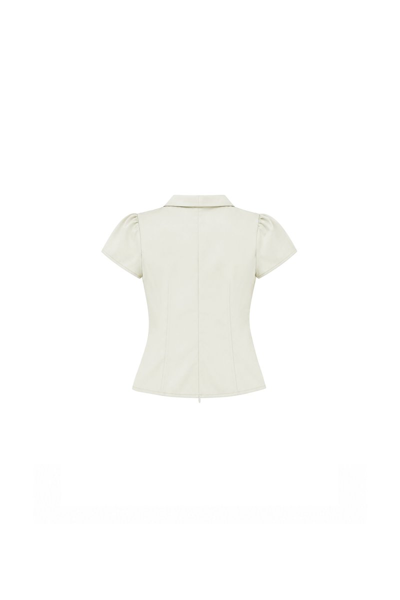 Claudia Co-ord Top in Light Pale Mint