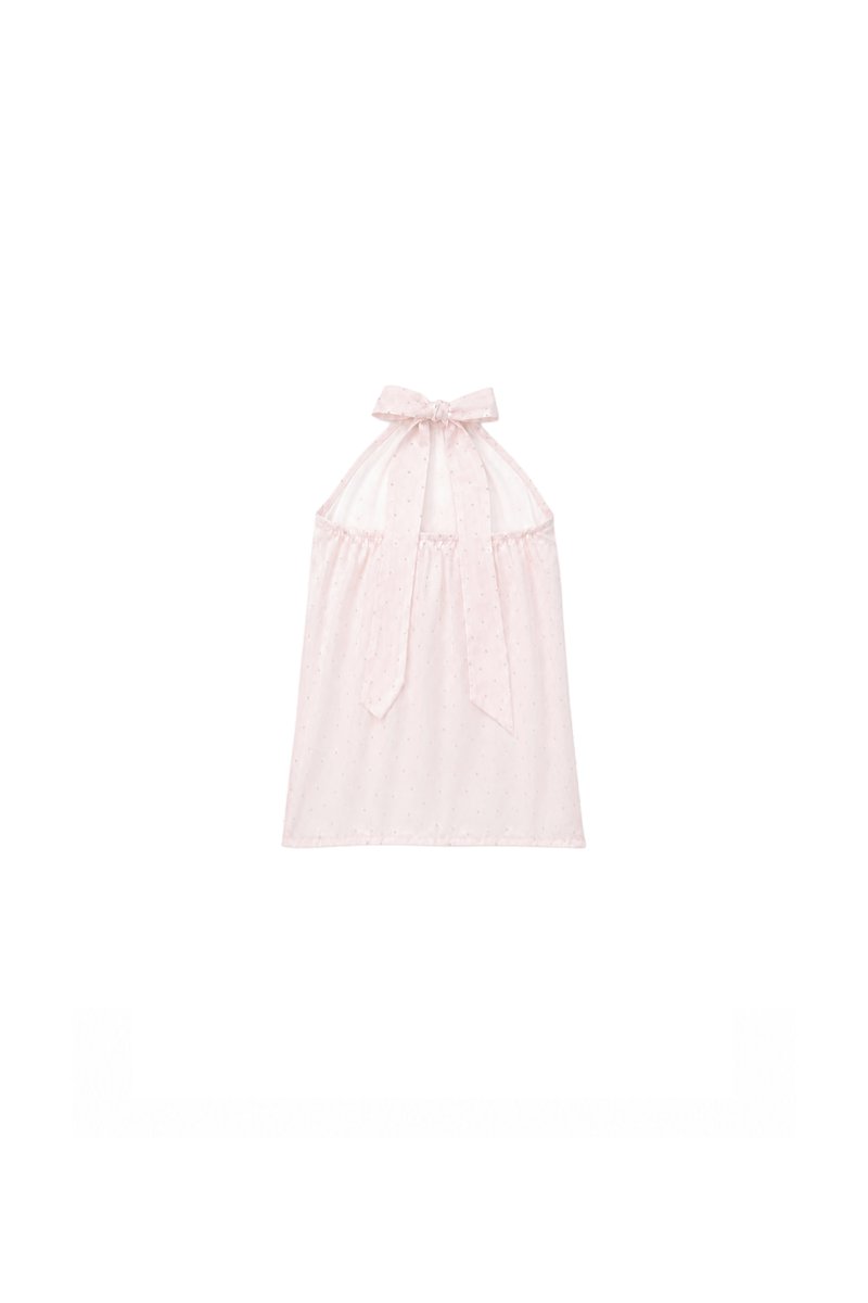 Demi Dotted Halter Top Set in Light Pink