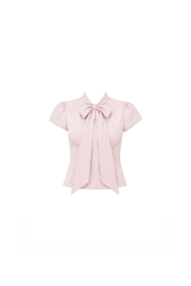 Claudia Co-ord Top in Light Pink