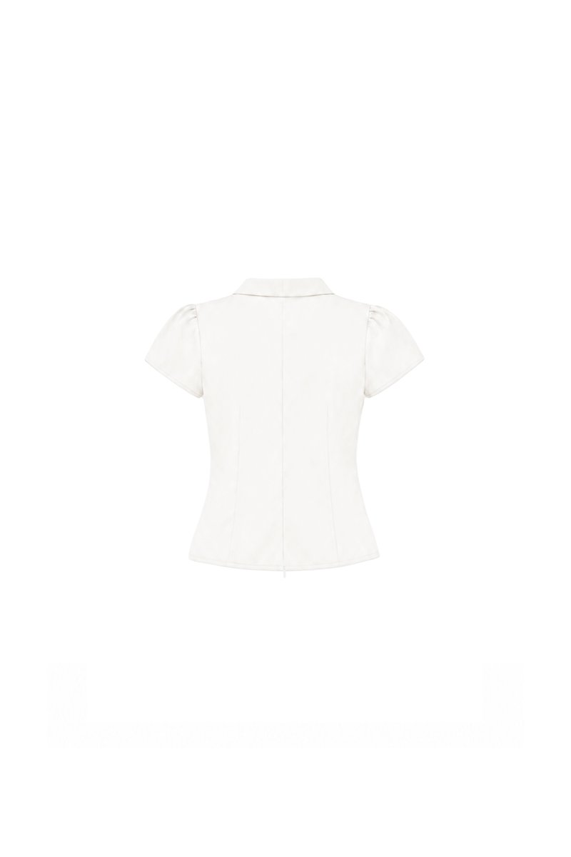 Claudia Co-ord Top in White