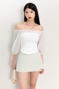 Oli Off-shoulder Corset Top in White