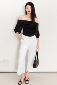 Oli Off-shoulder Corset Top in Black