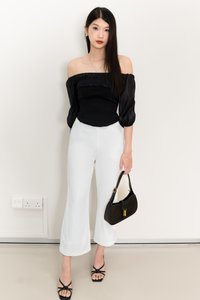 Oli Off-shoulder Corset Top in Black