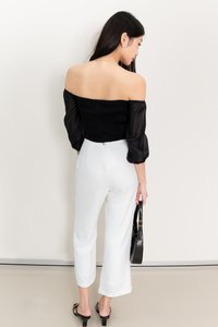 Oli Off-shoulder Corset Top in Black