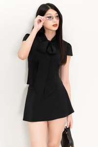 Claudia Co-ord Top in Black