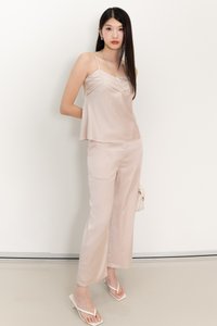Cassine Co-ord Pants in Light Champagne Pink