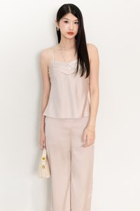 Cassine Co-ord Padded Top in Light Champagne Pink