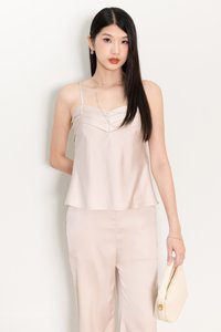 Cassine Co-ord Padded Top in Light Champagne Pink