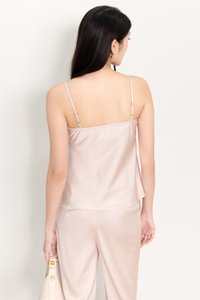 Cassine Co-ord Padded Top in Light Champagne Pink