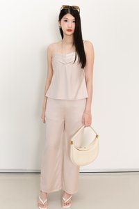 Cassine Co-ord Pants in Light Champagne Pink