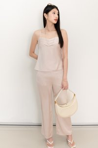 Cassine Co-ord Pants in Light Champagne Pink
